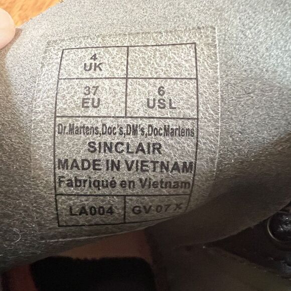 Doc Dr. Martens Sinclair Distorted Leopard Camo Platform Boots Womens US 6 Khaki - Picture 10 of 10